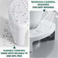 MECHDEL Toilet Squat Stool | Squat Potty | Foot Stool | Step Stool | Potty Stool for Adults | Western Toilet | Scientific Angle | Anti-Slip Stool (White, Foldable : Toilet Stool)