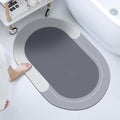 mechdel Stone Bath Mat, Diatomaceous Earth Shower Mat, Non-Slip Super Absorbent Quick Drying Bathroom, Kitchen Floor Mat, Easy to Clean (Non Slip Rubber Bathroom Mat -Blue, 40 X 60 CM)