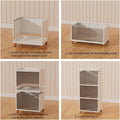 Mechdel Foldable Plastic Cupboard Rack for Clothes Storage - 1 Door Transparent Wardrobe (1PCS, 45 x 38 x 34 Cm)