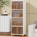Mechdel Foldable Plastic Cupboard Rack for Clothes Storage - 1 Door Transparent Wardrobe (1PCS, 45 x 38 x 34 Cm)