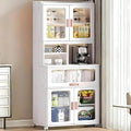 Mechdel Foldable Plastic Cupboard Rack for Clothes Storage - 1 Door Transparent Wardrobe (1PCS, 45 x 38 x 34 Cm)