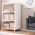 Mechdel Foldable Plastic Cupboard Rack for Clothes Storage - 1 Door Transparent Wardrobe (1PCS, 45 x 38 x 34 Cm)