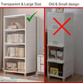 Mechdel Foldable Plastic Cupboard Rack for Clothes Storage - 1 Door Transparent Wardrobe (1PCS, 45 x 38 x 34 Cm)