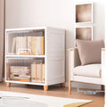 Mechdel Foldable Plastic Cupboard Rack for Clothes Storage - 1 Door Transparent Wardrobe (1PCS, 45 x 38 x 34 Cm)