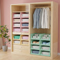 MECHDEL | Wardrobe Organizer For Clothes | Cupboard Organizer | Foldable Shirt Stacker Box | Cloth Box for Almirah | Closet Storage Basket |Plastic Stackable Closet Organizer (Pista Green, 4PCS)