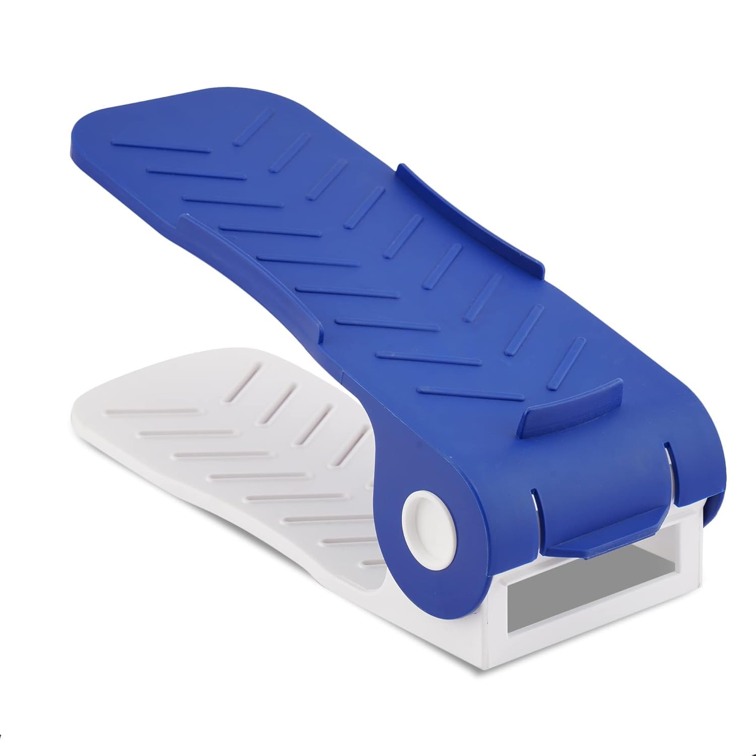 mechdel Adjustable Height Shoe Organizer/Organiser/Shoe Shelf/Rack/Space Saver – Dual Layer Plastic Shoe Stand for Home, Closet & Entryway (Blue, 12PCS)