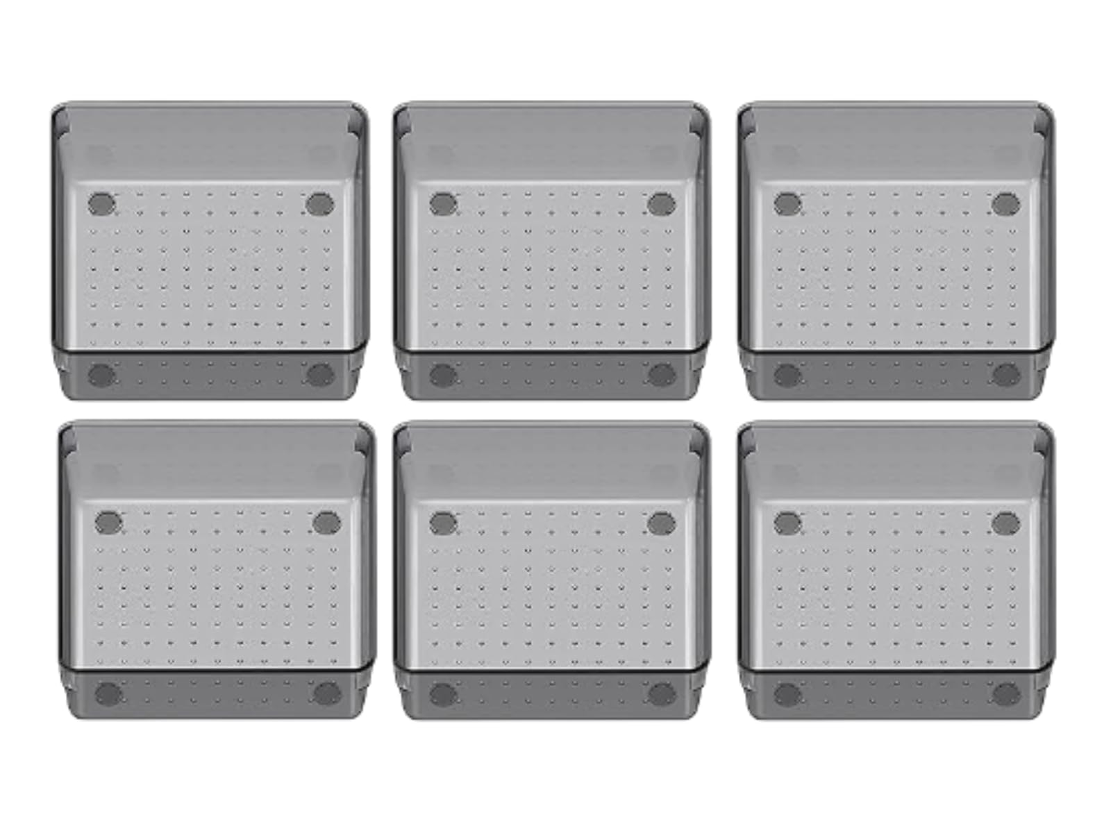 MECHDEL Drawer Organizer Set/Bathroom and Dressing Table Trays/Cosmetic Display/Bathroom Cosmetic Organizers/Unbreakable Drawer Organizer/Drawer Divider Tray (Transparent, 21PCS Set)