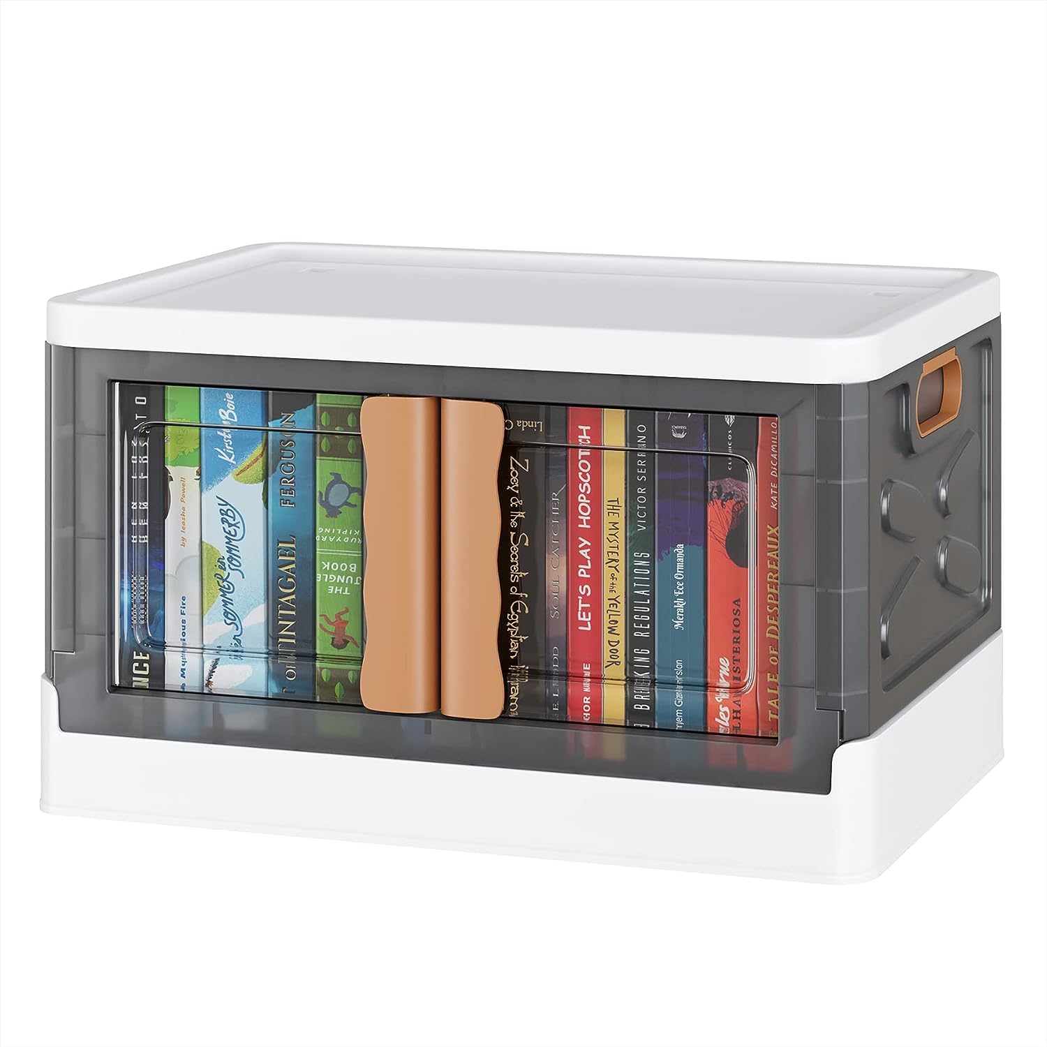 mechdel Collapsible Storage,Cabinet for Storage,Almari, Wardrobe, Cupboard Rack Living Room,Storage Cupboard | Clothes Organizer Rack, 2 Door Cabinet (STORAGE BIN/WHEEL-White, 4PCS)