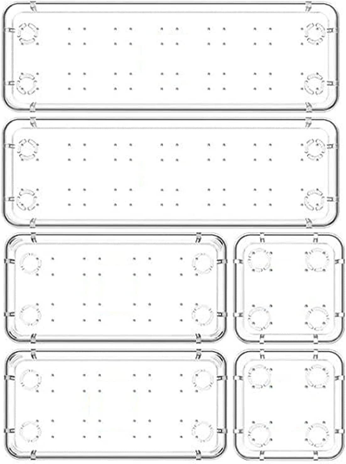 mechdel Makeup Desk Organizer With Drawers, Bathroom Countertop Organizer for Cosmetics, Vanity Holder for Lipstick, Brushes, Lotions, Eyeshadow, Nail Polish and Jewelry (Makeup Storage Box-White)