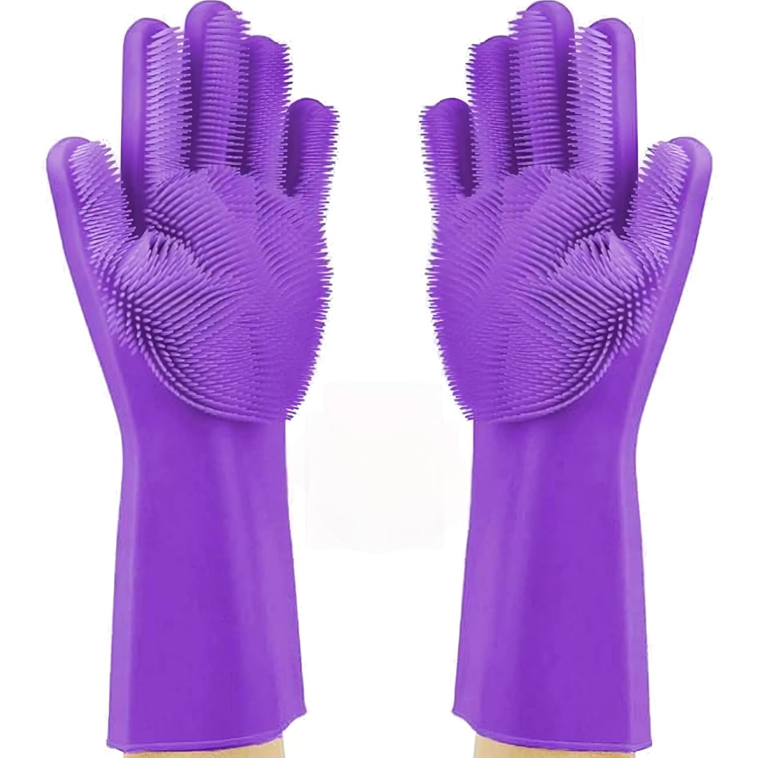 Gloves for Washing Dishes/Hand Gloves for Kitchen/Kitchen Gloves for Dishwashing/Dish Washing for Women/Cleaning/Rubber Scotch/Home Essentials Product/Silicone/cooking/Bathroom/Car-Multicolour