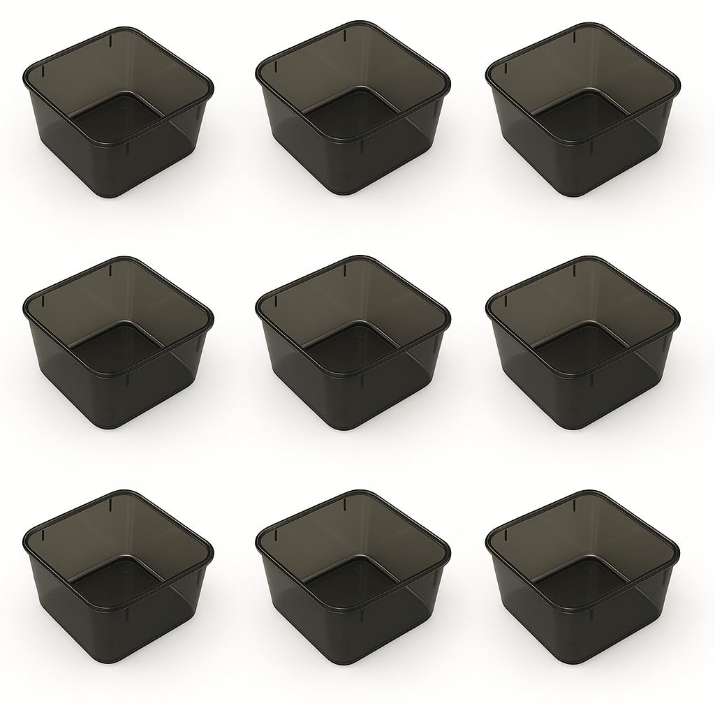 MECHDEL Drawer Organizer Set/Bathroom and Dressing Table Trays/Cosmetic Display/Bathroom Cosmetic Organizers/Unbreakable Drawer Organizer/Drawer Divider Tray (Transparent, 21PCS Set)