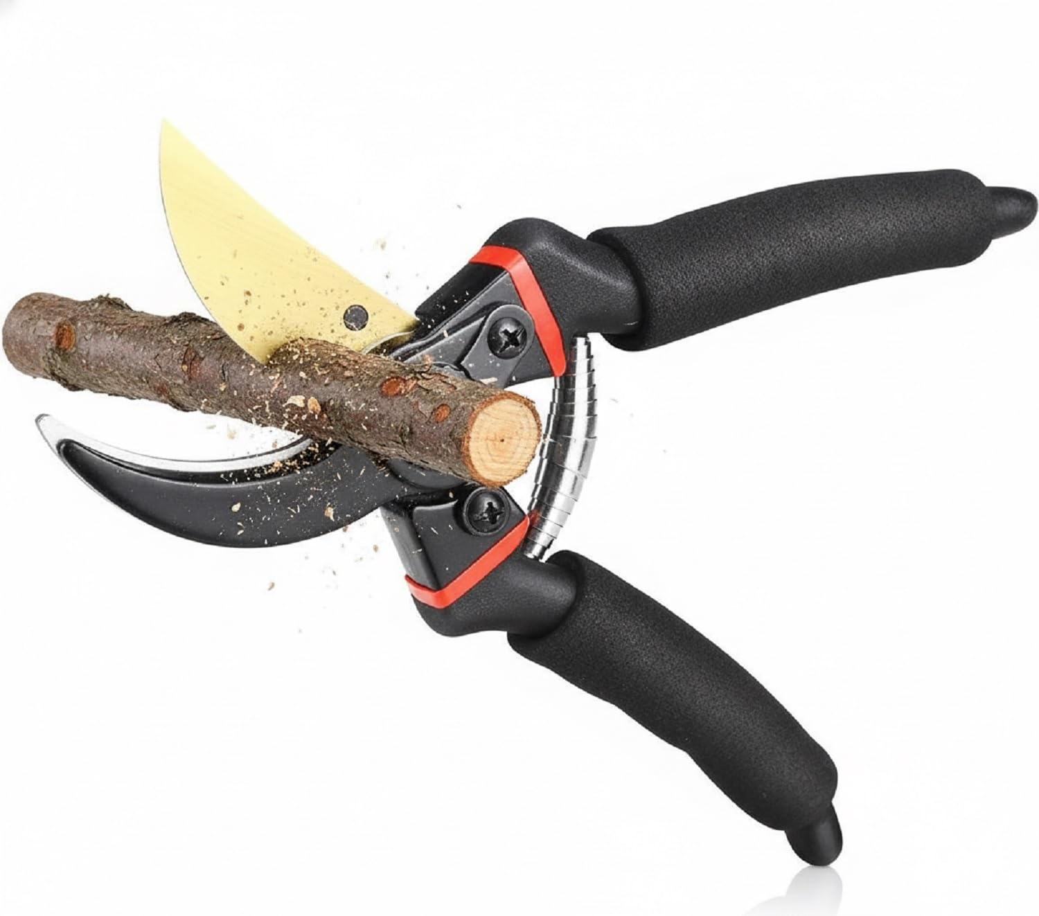 JD FRESH 8 Inch Heavy Duty Gardening Scissor/Plant Cutter for Garden/Pruners for Plants/Branch Cutter for Plants/Flower Cutter/Secateurs/Pruning Shears (Titanium Blade, Black)