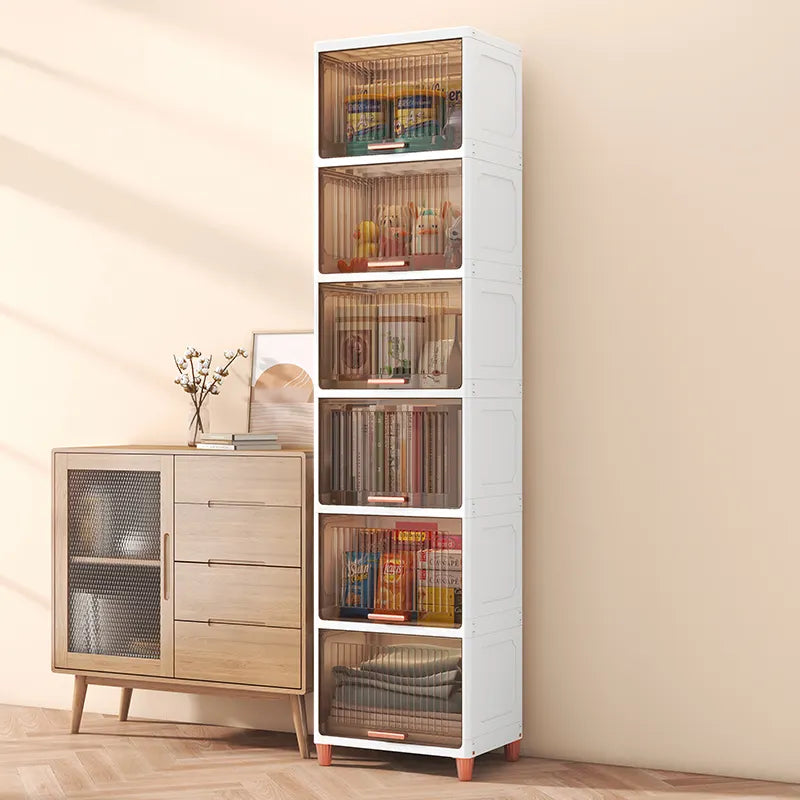 Multi-functional Plastic storage cabinet pull out storage rack