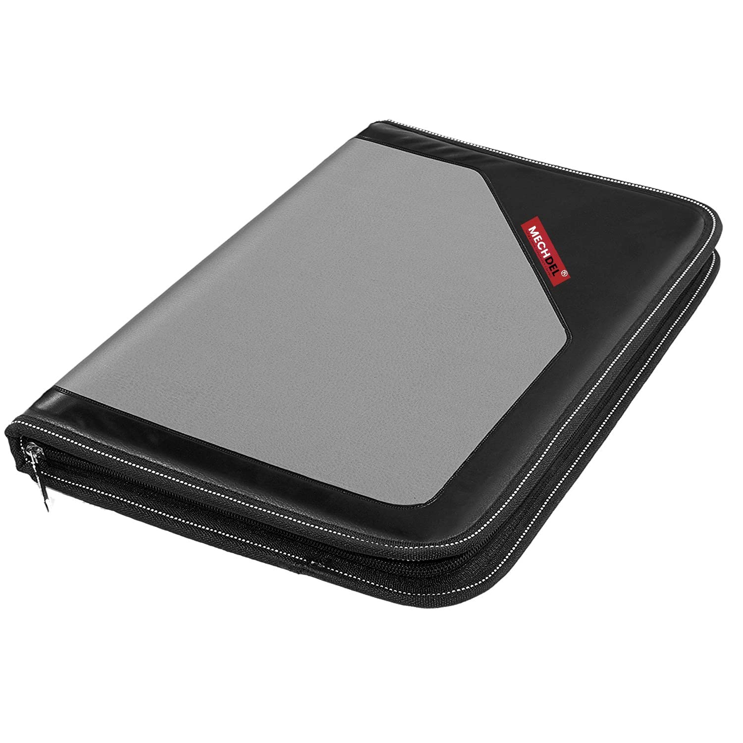 Mechdel PU Leather Multipurpose 24 File Sleeve to Store A4 Professional Files and Folders, Certificate, Legal Size Documents Holder and for Men and Women (Grey)