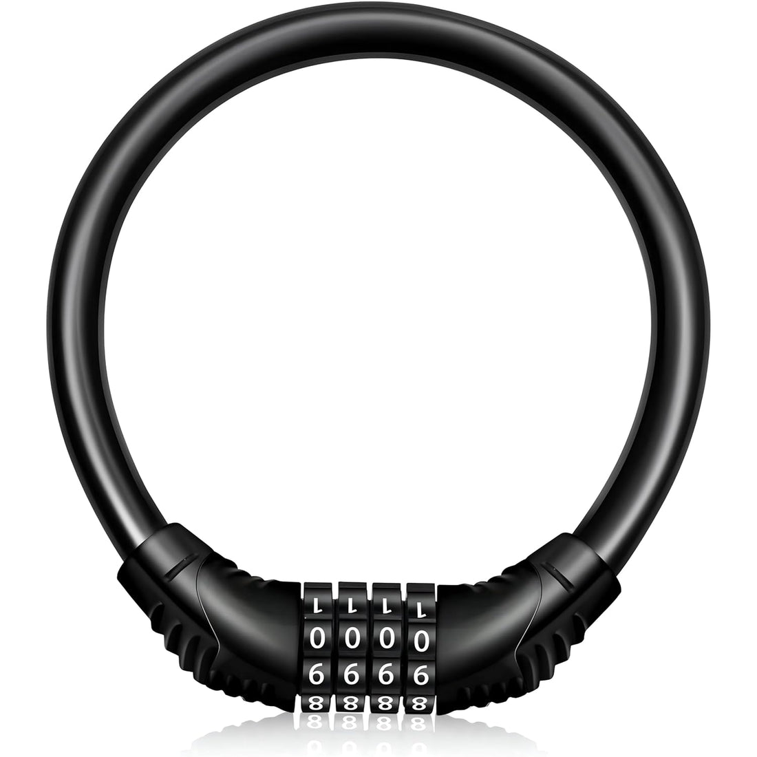 Bike Lock Bicycle Cable High Security Resettable Combination Coiling Bicycle Lock Heavy Duty Anti Theft Cable with Mounting Bracket (Keyless Numeric Bike Cable Lock, 40CM Multi-Purpose Lock)