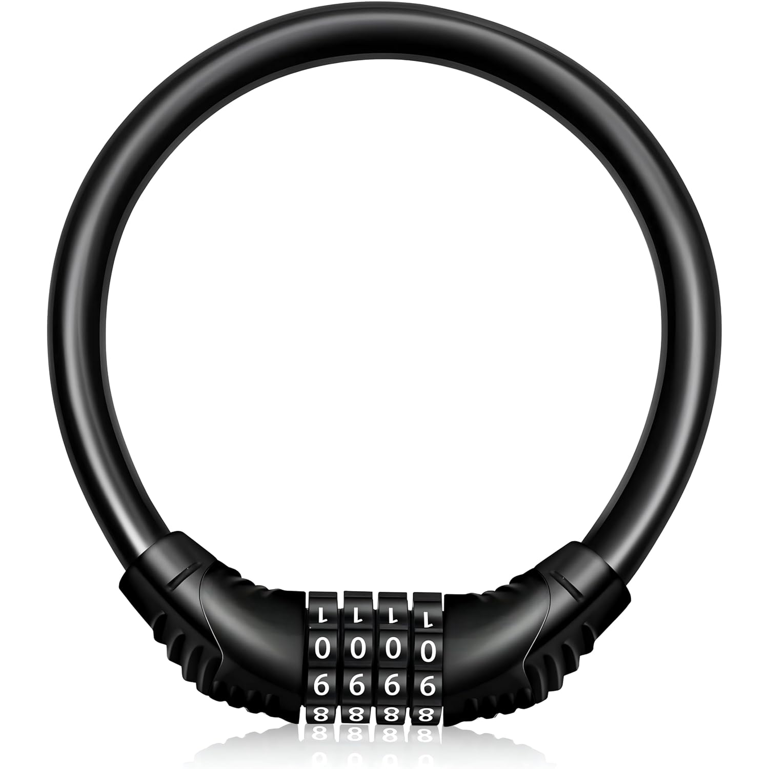 Bike Lock Bicycle Cable High Security Resettable Combination Coiling Bicycle Lock Heavy Duty Anti Theft Cable with Mounting Bracket (Keyless Numeric Bike Cable Lock, 40CM Multi-Purpose Lock)