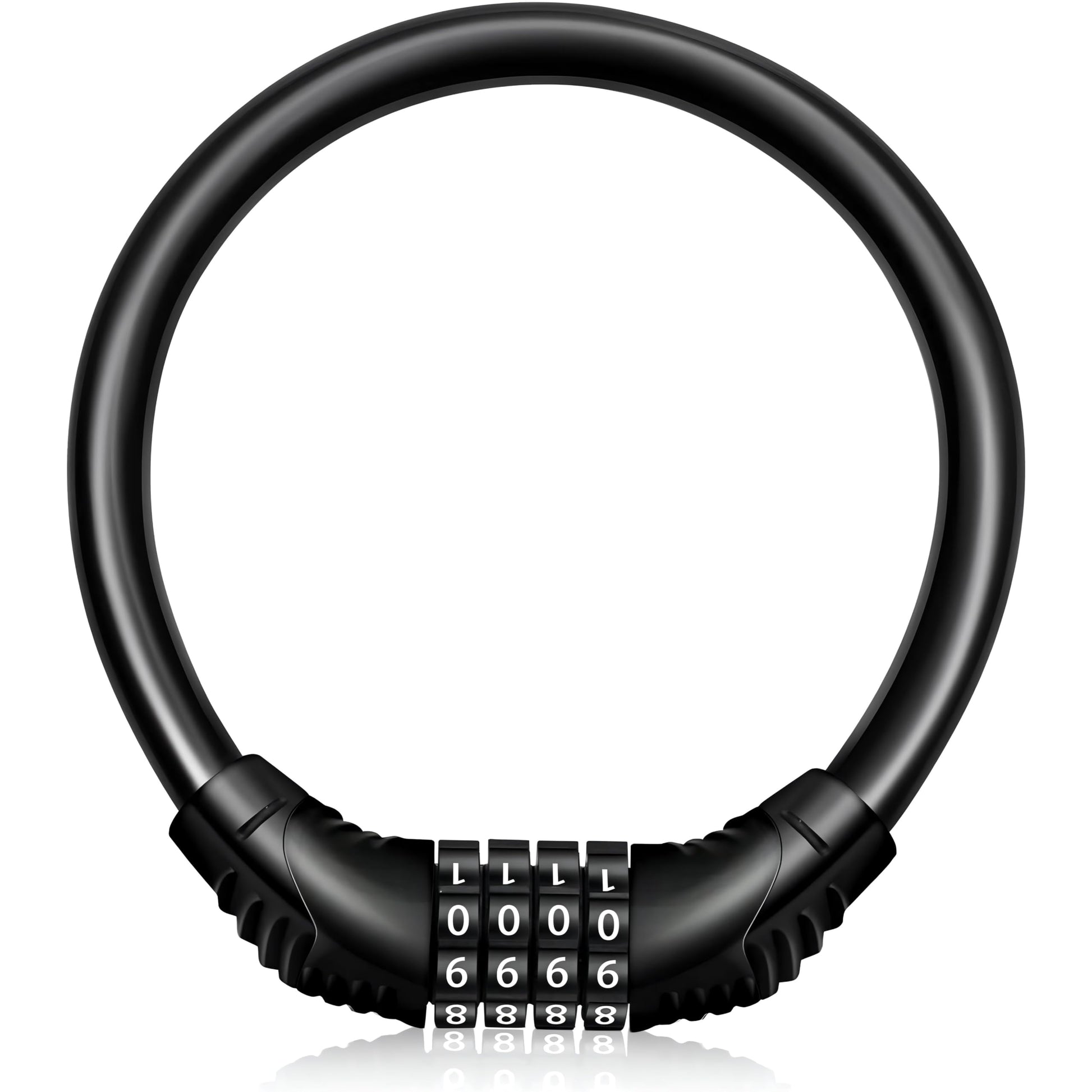 Bike Lock Bicycle Cable High Security Resettable Combination Coiling Bicycle Lock Heavy Duty Anti Theft Cable with Mounting Bracket (Keyless Numeric Bike Cable Lock, 40CM Multi-Purpose Lock)