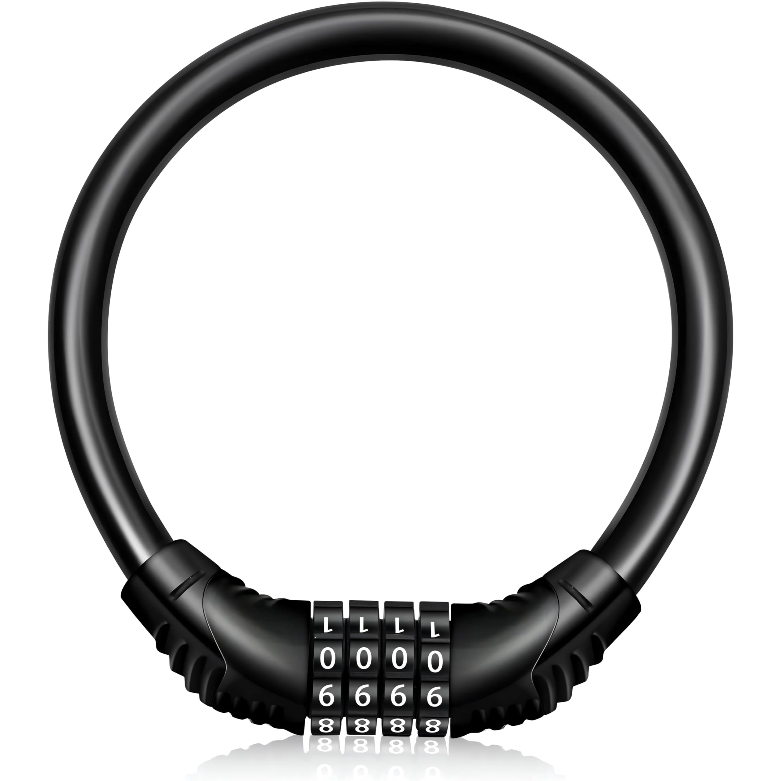 Bike Lock Bicycle Cable High Security Resettable Combination Coiling Bicycle Lock Heavy Duty Anti Theft Cable with Mounting Bracket (Keyless Numeric Bike Cable Lock, 40CM Multi-Purpose Lock)