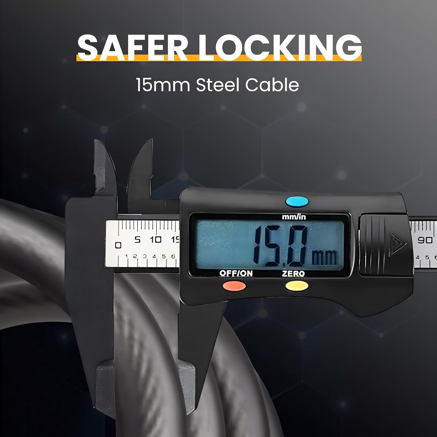 Rubber Bike Lock, 4/5.6 Feet Bicycle Cable, High Security 5 Digit Resettable Combination Coiling Lock, Heavy Duty Anti Theft Cable with Mounting Bracket, 1/2 Inch Diameter (4FT,Black-10mm)