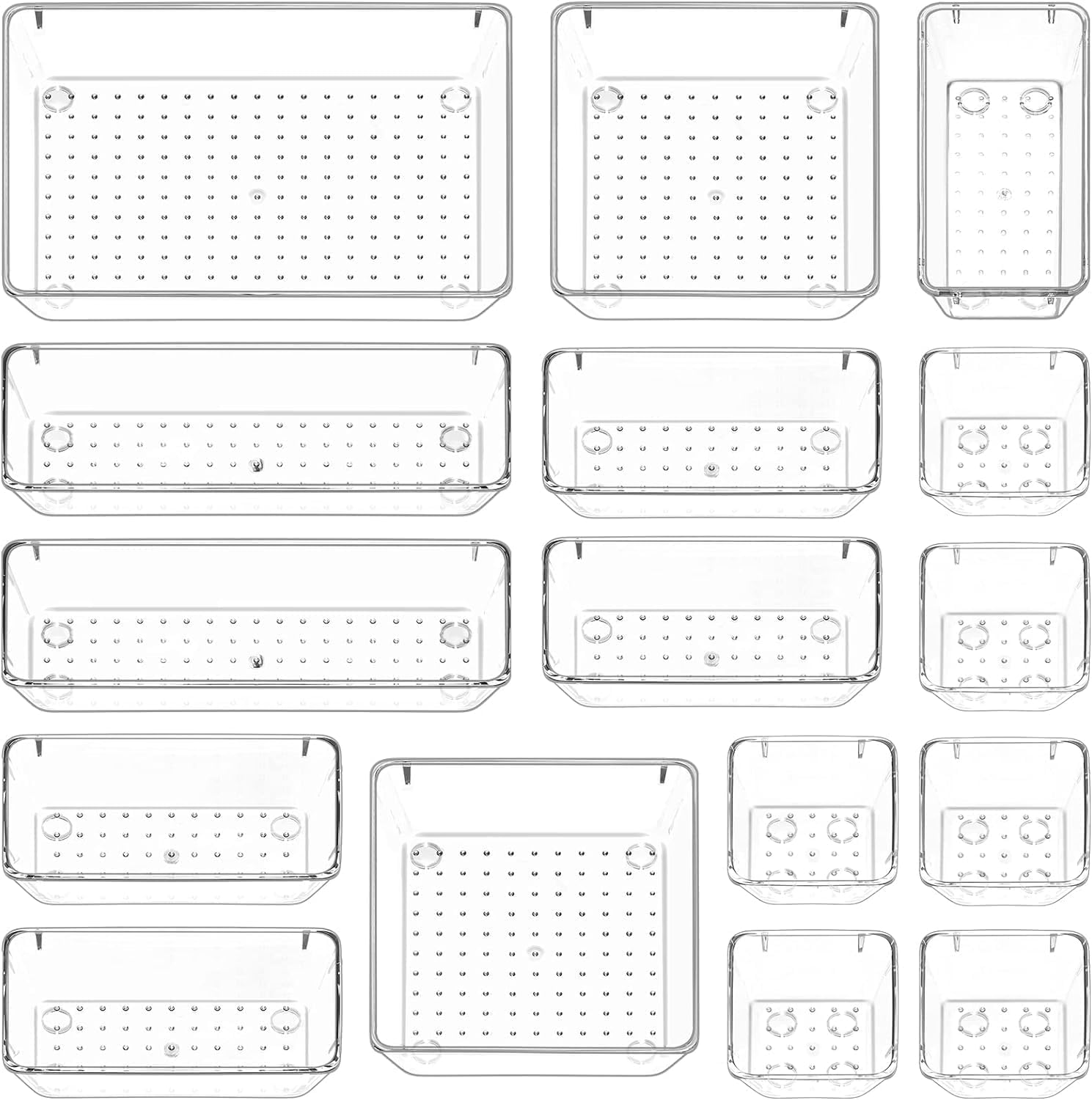 mechdel Makeup Desk Organizer With Drawers, Bathroom Countertop Organizer for Cosmetics, Vanity Holder for Lipstick, Brushes, Lotions, Eyeshadow, Nail Polish and Jewelry (Makeup Storage Box-White)