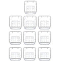 MECHDEL Drawer Organizer Set/Bathroom and Dressing Table Trays/Cosmetic Display/Bathroom Cosmetic Organizers/Unbreakable Drawer Organizer/Drawer Divider Tray (Transparent, 21PCS Set)