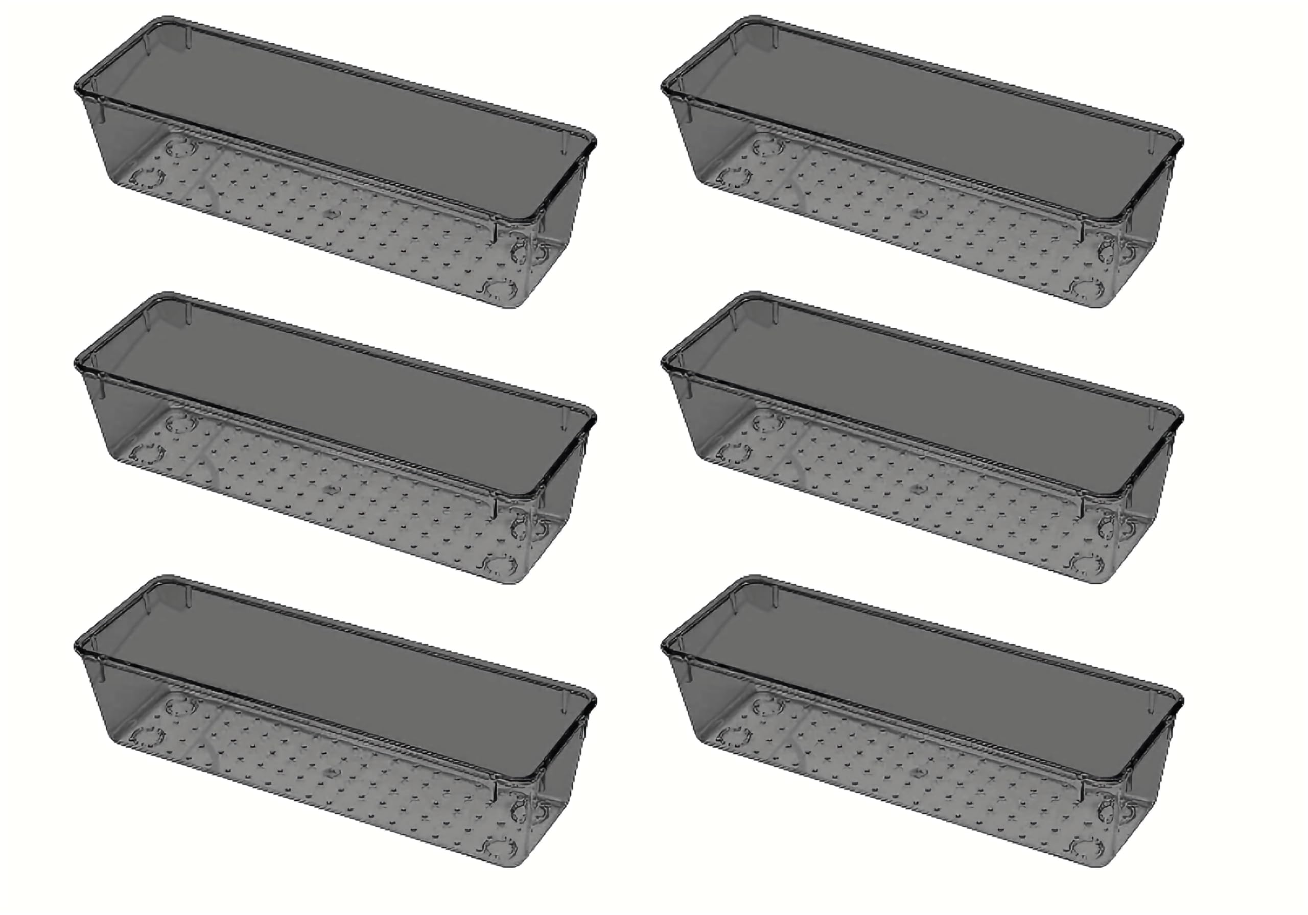 MECHDEL Drawer Organizer Set/Bathroom and Dressing Table Trays/Cosmetic Display/Bathroom Cosmetic Organizers/Unbreakable Drawer Organizer/Drawer Divider Tray (Transparent, 21PCS Set)