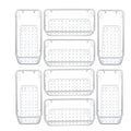 MECHDEL Drawer Organizer Set/Bathroom and Dressing Table Trays/Cosmetic Display/Bathroom Cosmetic Organizers/Unbreakable Drawer Organizer/Drawer Divider Tray (Transparent, 21PCS Set)