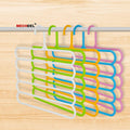 Mechdel 5 Layer Pants Clothes Hanger Wardrobe Storage Organiser Rack, 32l x 1b x 33h cm (Assorted Colour) (3)