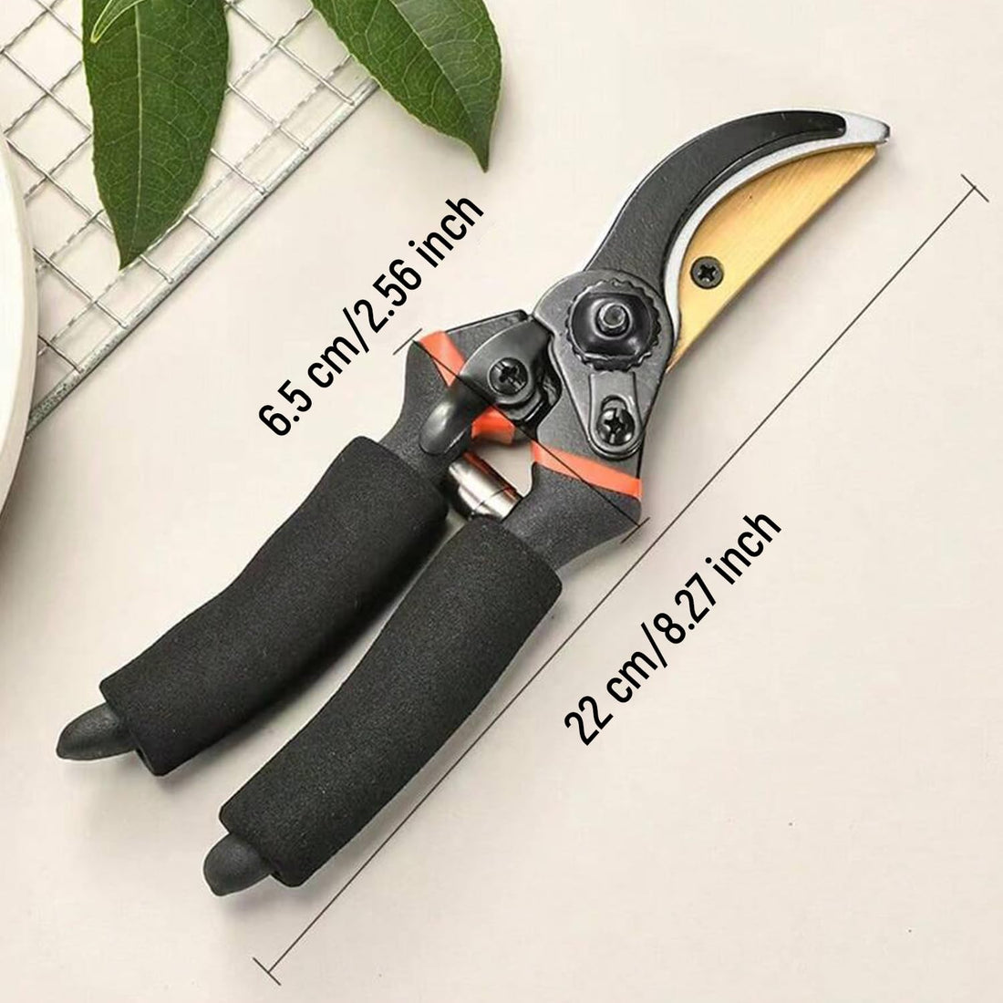 JD FRESH 8 Inch Heavy Duty Gardening Scissor/Plant Cutter for Garden/Pruners for Plants/Branch Cutter for Plants/Flower Cutter/Secateurs/Pruning Shears (Titanium Blade, Black)