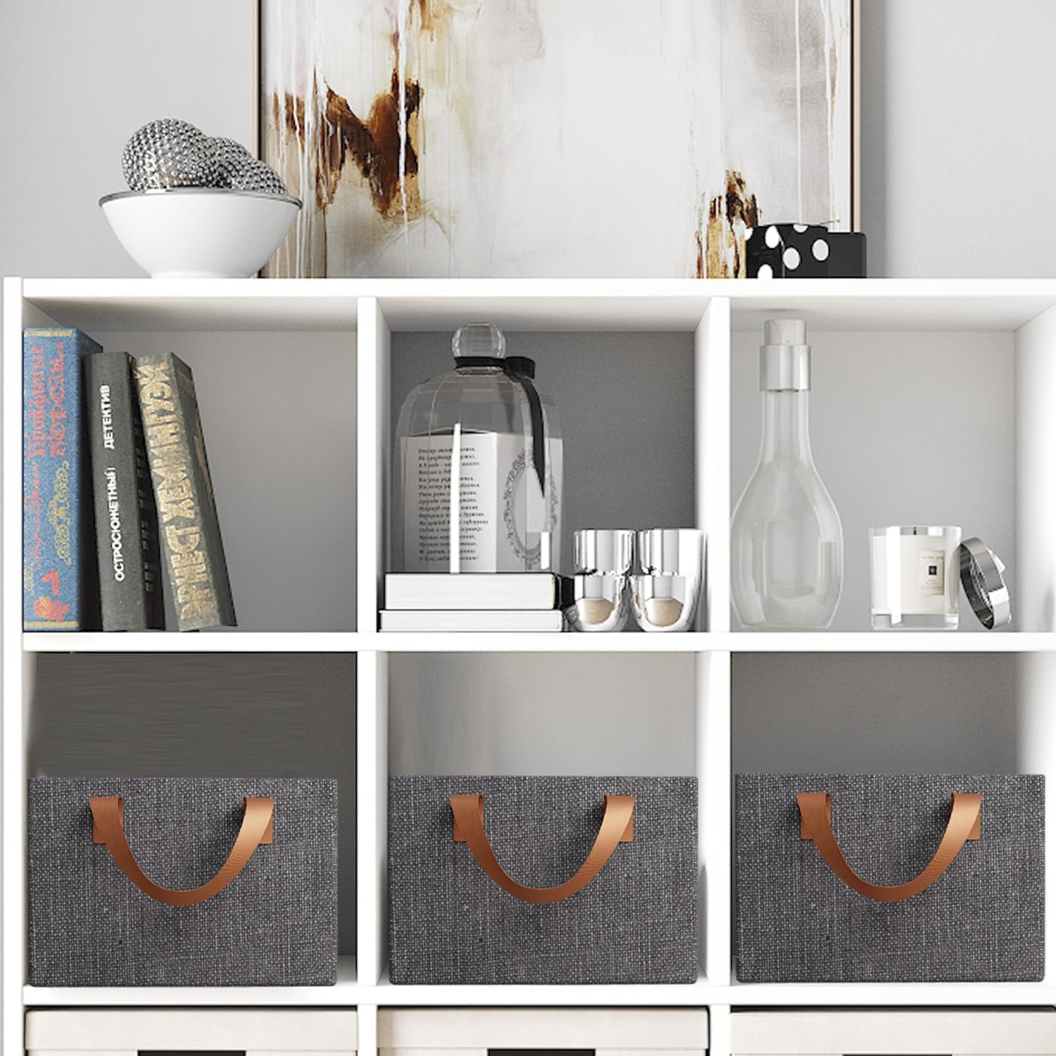 Wardrobe Organizer for Clothes with Metal Frame Rectangle Storage, Clothes Organiser for Wardrobe Shelf, Jeans, Pants, T Shirt Organizer for Cupboard Racks (FOLDABLE-WIRE DOB, 6PCS)