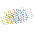 Mechdel 5 Layer Pants Clothes Hanger Wardrobe Storage Organiser Rack, 32l x 1b x 33h cm (Assorted Colour) (3)