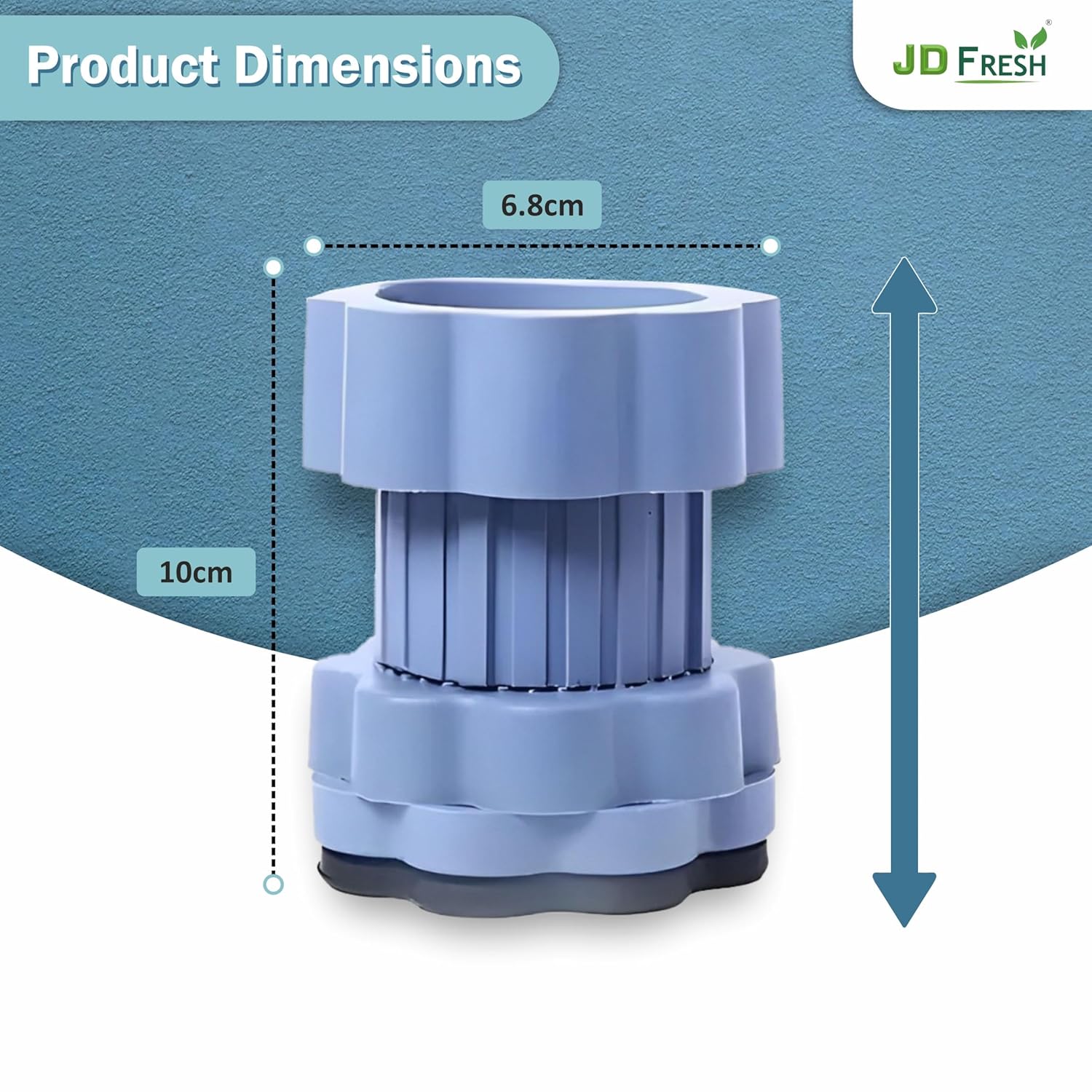 JD FRESH Washing Machine Vibration Pads/Bracket Base for Washing Machine/Refrigerator Stand with Height Adjustment Feet/Washing Machine Stand/Floor Trays/Stands with Anti-Slip Rubber (Blue-4 Pcs Set)