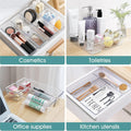 MECHDEL Drawer Organizer Set/Bathroom and Dressing Table Trays/Cosmetic Display/Bathroom Cosmetic Organizers/Unbreakable Drawer Organizer/Drawer Divider Tray (Transparent, 21PCS Set)