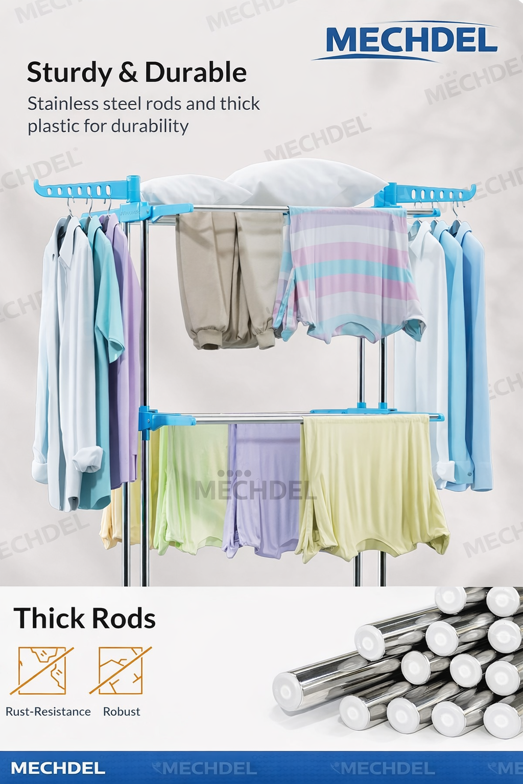 MECHDEL Clothes Stand for Drying Cloth Drying Stand