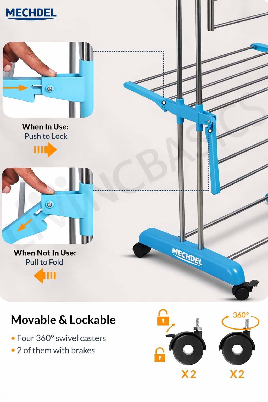 MECHDEL Clothes Stand for Drying Cloth Drying Stand