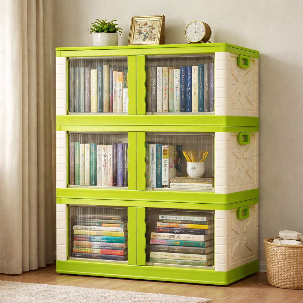 Mechdel Clothes Organizer Rack, 2 Door Storage Bin