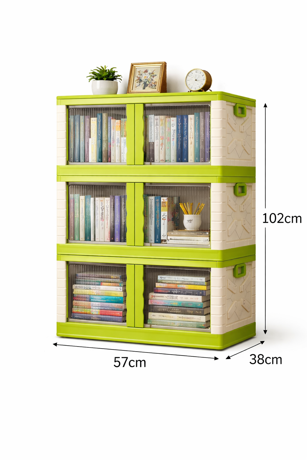 Mechdel Clothes Organizer Rack, 2 Door Storage Bin