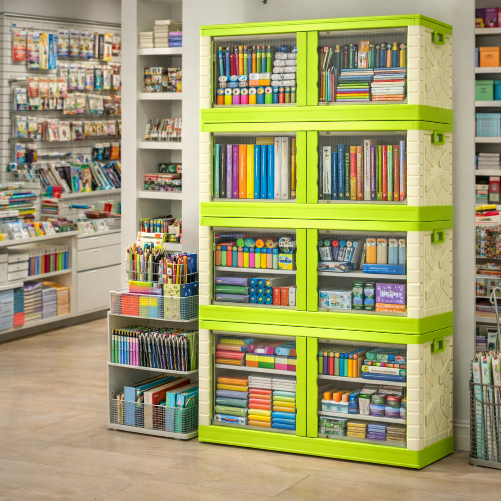 Mechdel Clothes Organizer Rack, 2 Door Storage Bin