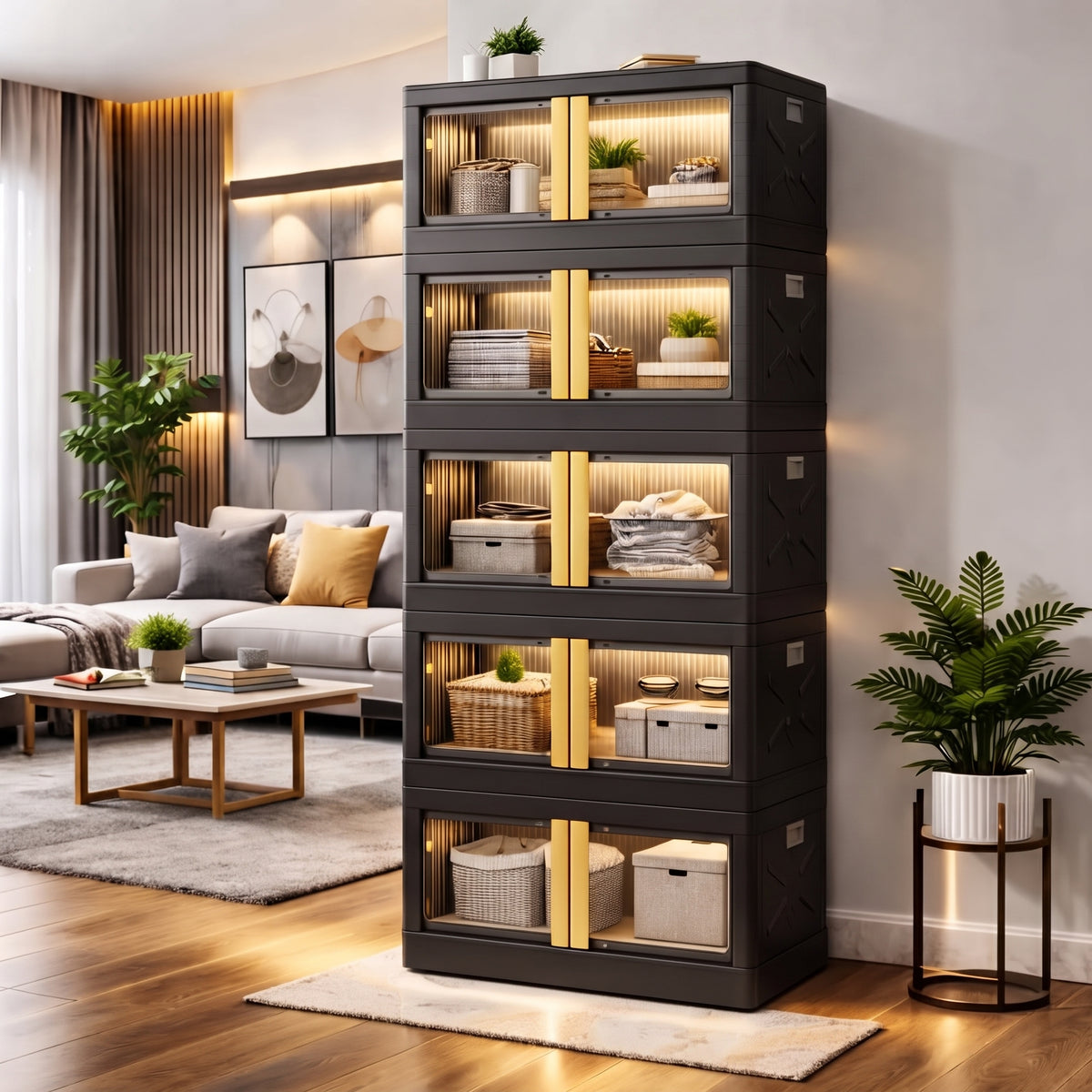 Mechdel 2-Door Clothes Organizer Storage Cabinet
