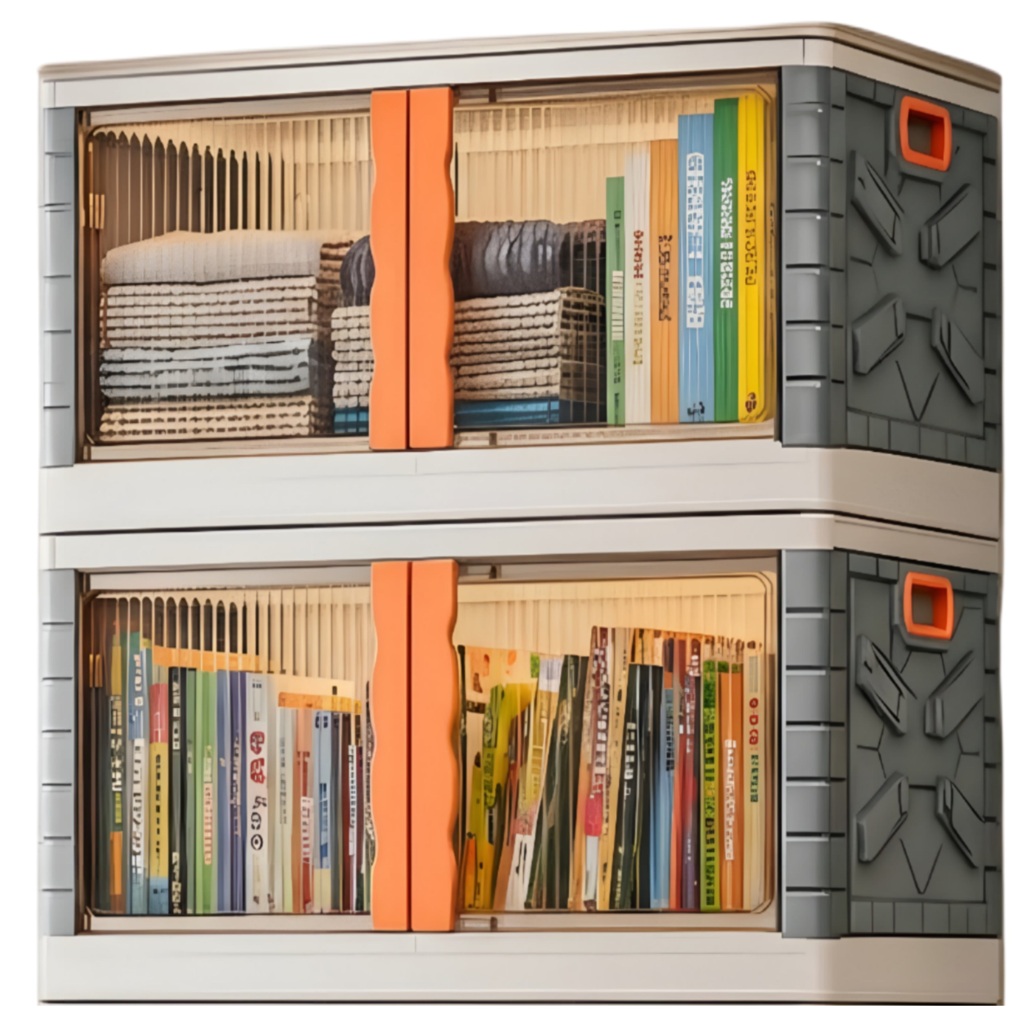 Mechdel Clothes Organizer Rack, 2 Door Storage Bin