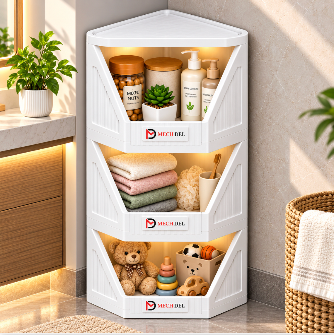 Mechdel Foldable Corner Storage Cabinet