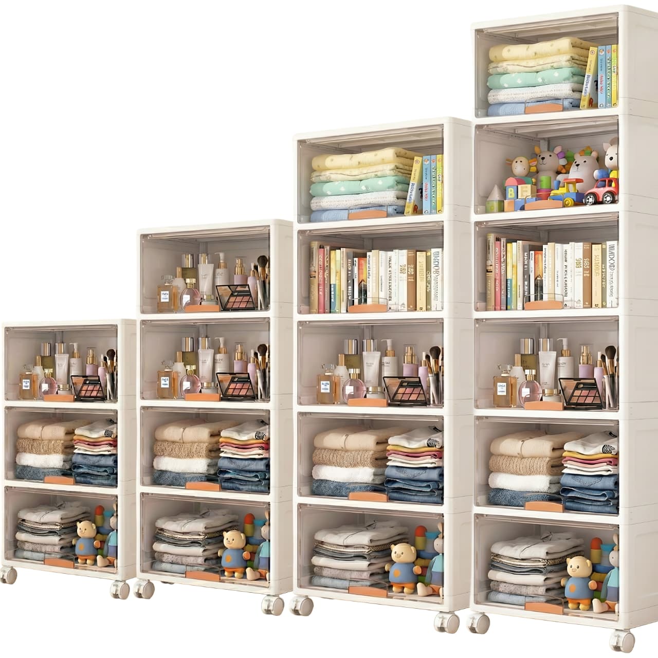 Mechdel Foldable Plastic Cupboard Rack WITH WHEELS