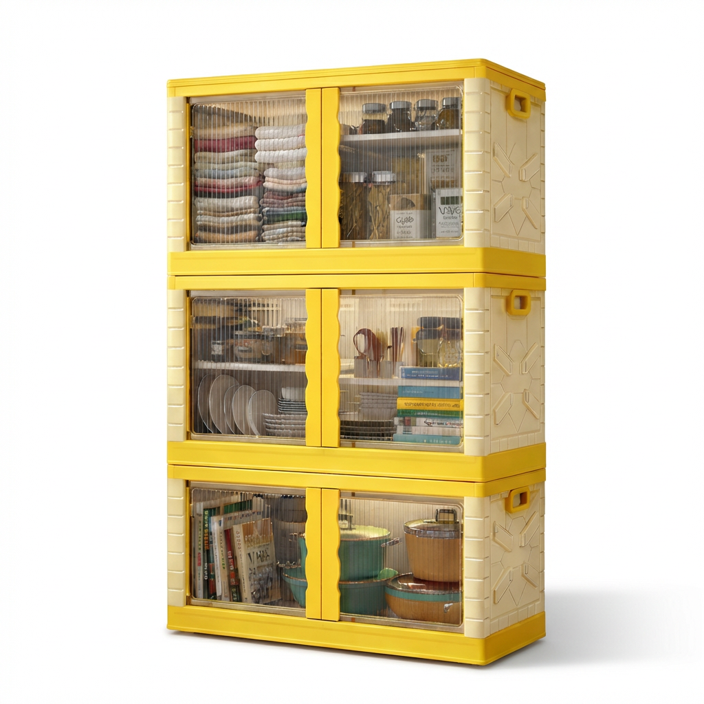 Mechdel Clothes Organizer Rack, 2 Door Storage Bin